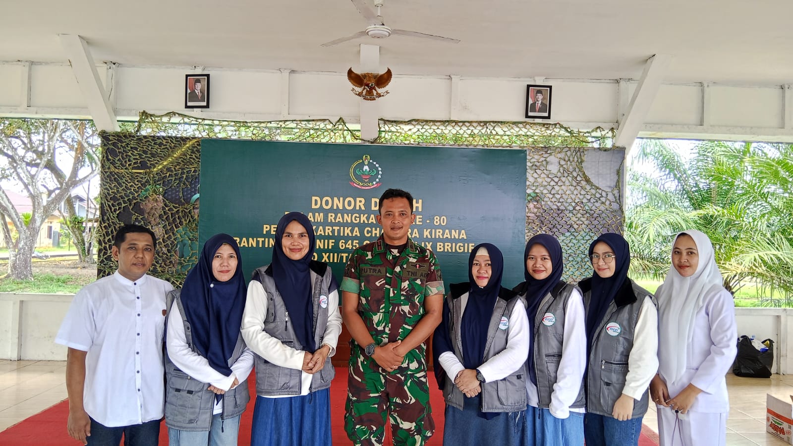 Donor darah dalam rangka ulang tahun Persit Kartika Chandra Kirana ke-80 tahun 2026